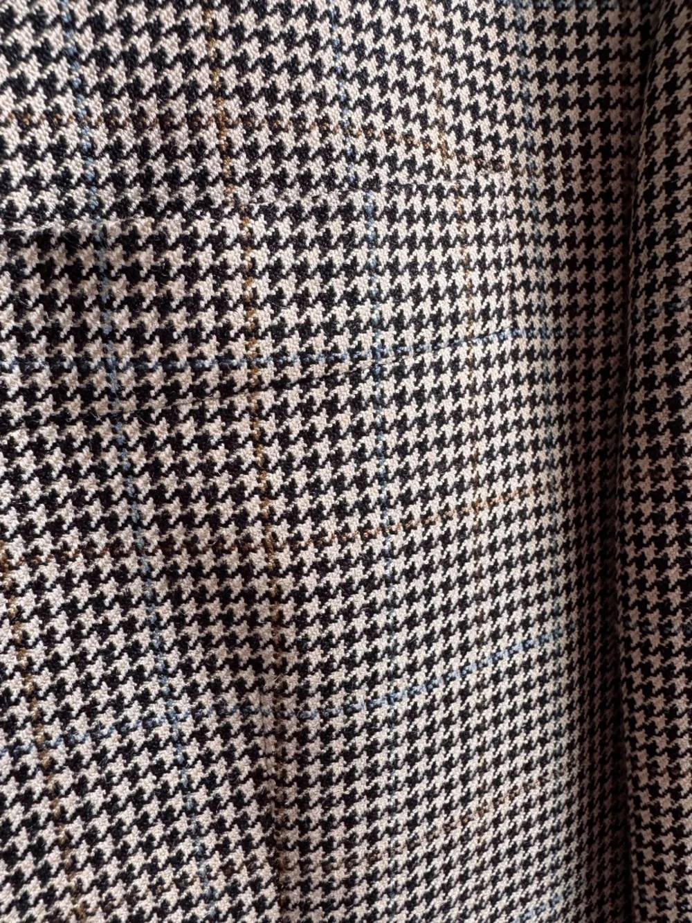 Chaps Ralph Lauren 100% Silk Blazer 44R Houndstooth Sport Coat Preppy Classic